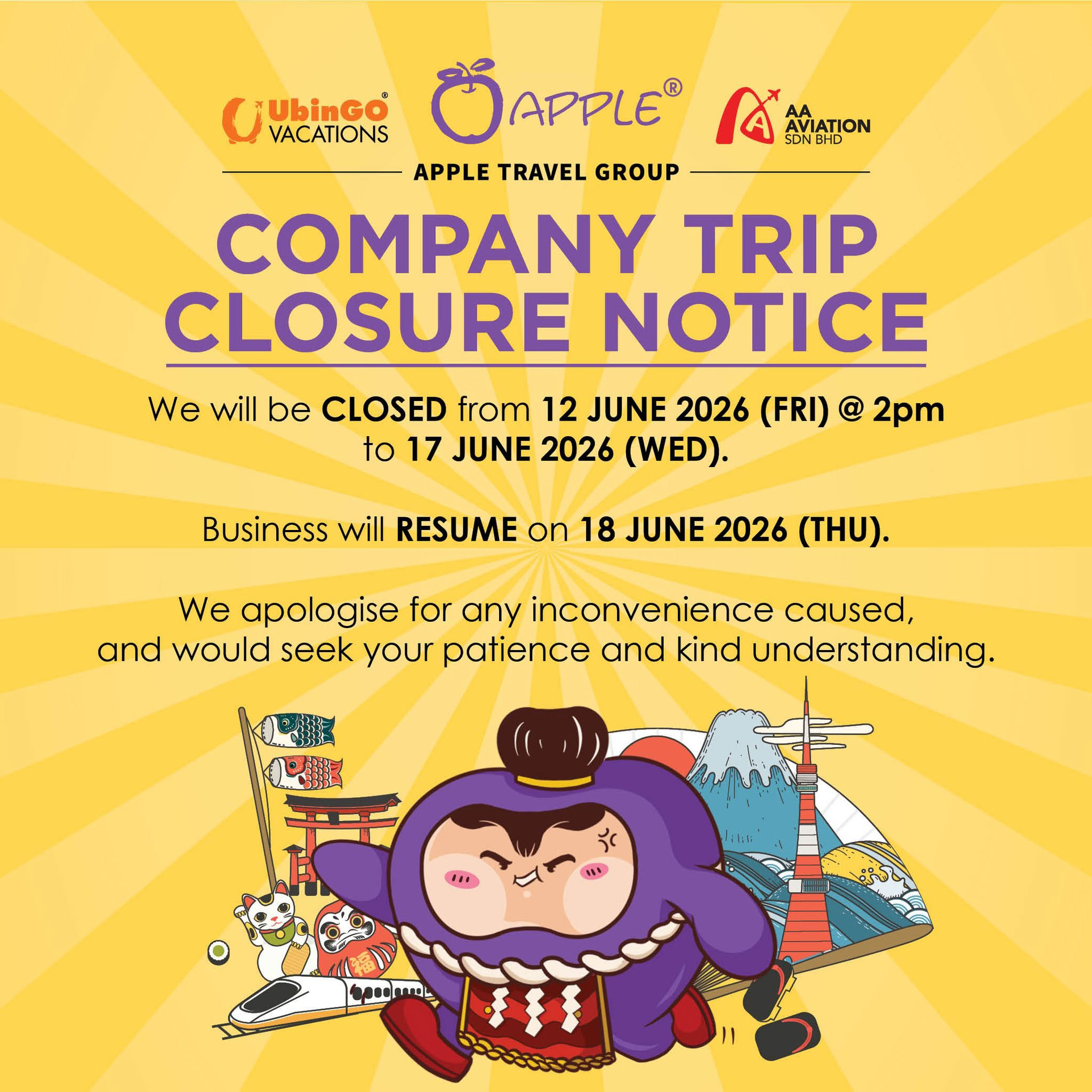 Company Trip Closure
